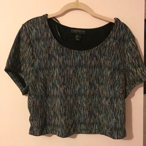 F21 sparkly plus size party crop top!!